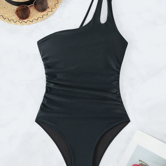 Black One Piece Swimsuit-Classy & Simple - Picture 4 of 4